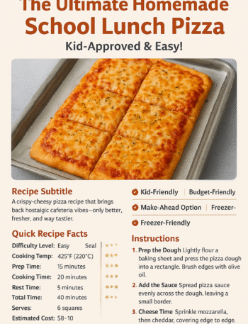 The Ultimate Homemade School Lunch Pizza (Kid-Approved & Easy!)
